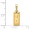 14K Yellow Gold 3D "14k Gold Bar" Charm Pendant Jewelry 22mm x 7mm